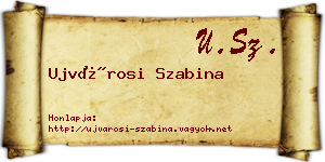 Ujvárosi Szabina névjegykártya